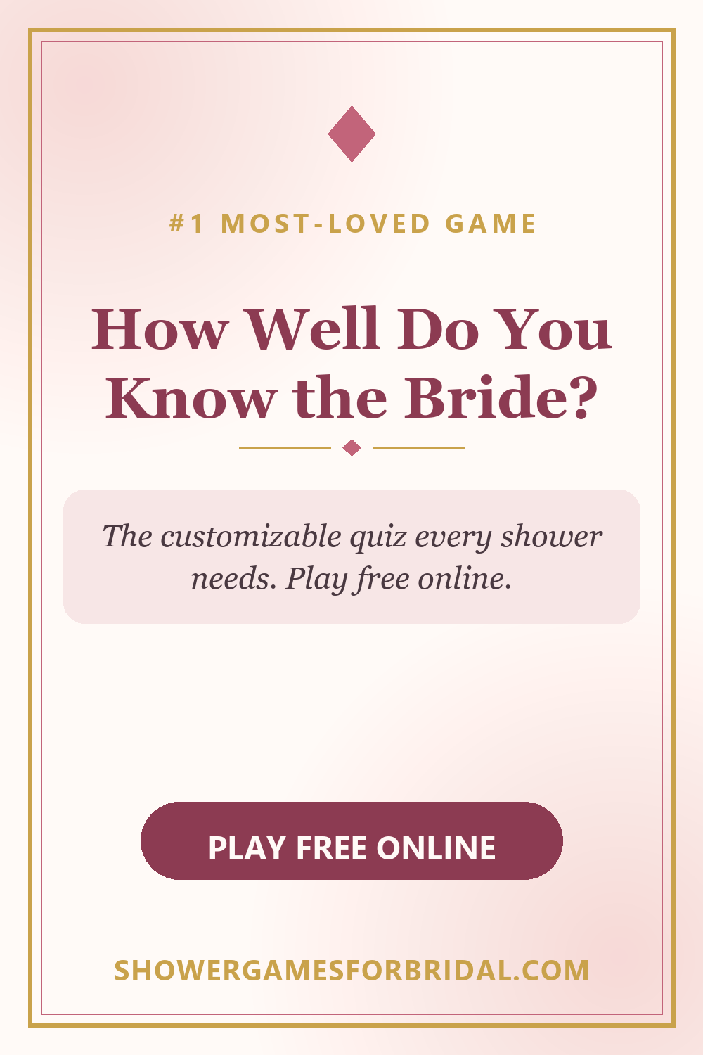 How Well Do You Know the Bride? free bridal shower game