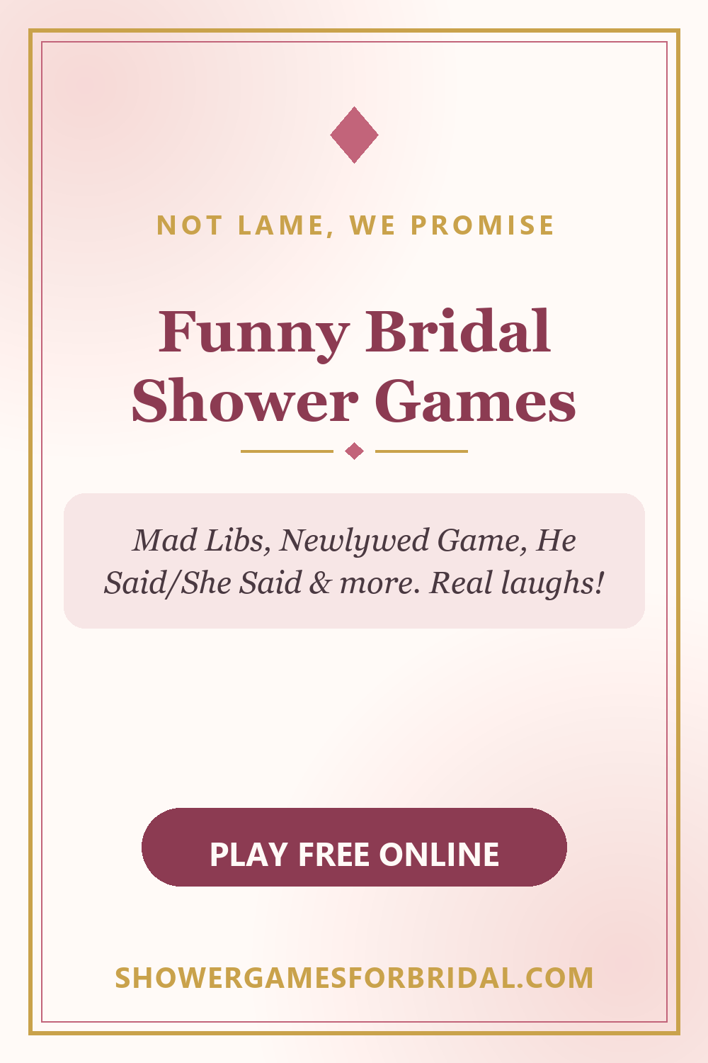 Funny bridal shower games that aren't lame