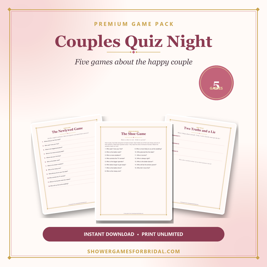 ✨ Couples Quiz Night Pack