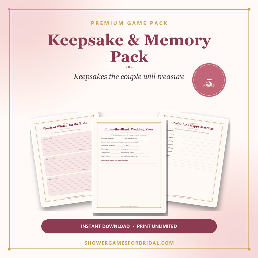 ✨ Keepsake & Memory Pack
